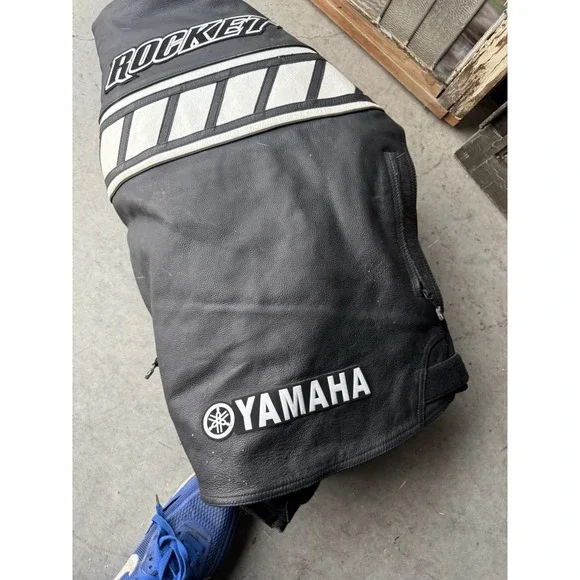 Joe Rocket Yamaha Leather Motorcycle Jacket Size 44 Racing Dunlop Ohlins - Picture 7 of 8